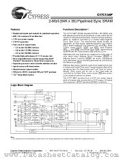 CY7C1346F-166AC datasheet pdf Cypress
