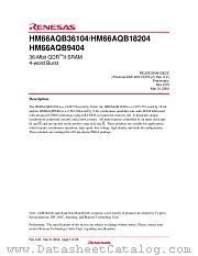 HM66AQB18204BP-30 datasheet pdf Renesas