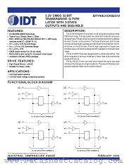 IDT74ALVCH32373BF datasheet pdf IDT