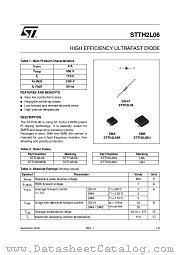 STTH2L06U datasheet pdf ST Microelectronics