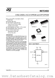 M27C4002-12C1 datasheet pdf ST Microelectronics