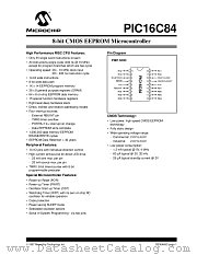 PIC16C84 datasheet pdf Microchip