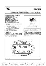 TDA7350 datasheet pdf ST Microelectronics