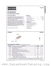 ISL9R460PF2_NL datasheet pdf Fairchild Semiconductor
