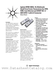 HFBR-5963AL datasheet pdf Agilent (Hewlett-Packard)