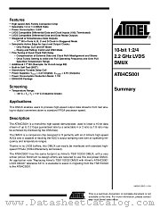 AT84CS001 datasheet pdf Atmel