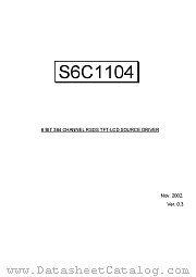 S6C1104 datasheet pdf Samsung Electronic