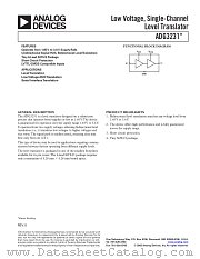 ADG3231BRJZ-REEL7 datasheet pdf Analog Devices