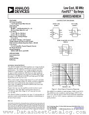 AD8033AKS-R2 datasheet pdf Analog Devices