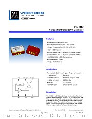 VS-500 datasheet pdf Vectron