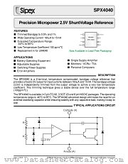 SPX4040AS-L datasheet pdf Sipex Corporation