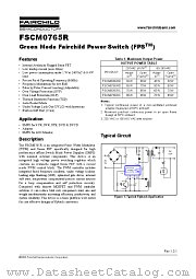 FSCM0765R datasheet pdf Fairchild Semiconductor