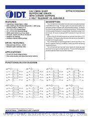 IDT74LVCH32244ABF datasheet pdf IDT