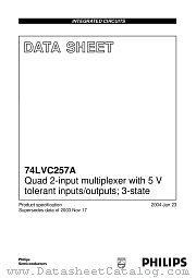 74LVC257ABQ datasheet pdf Philips