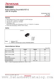 BB505C datasheet pdf Renesas