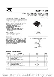 BULD1101E datasheet pdf ST Microelectronics