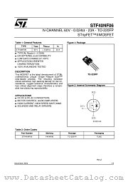 STF40NF06 datasheet pdf ST Microelectronics