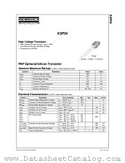 KSP94TA datasheet pdf Fairchild Semiconductor