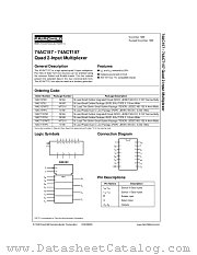 74ACT157SCX datasheet pdf Fairchild Semiconductor
