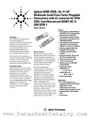 HFBR-57E0AL datasheet pdf Agilent (Hewlett-Packard)