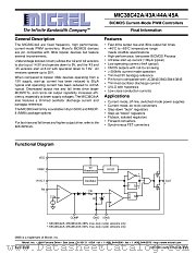 MIC38C42A datasheet pdf Micrel Semiconductor