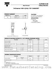 SUP40N10-35 datasheet pdf Vishay