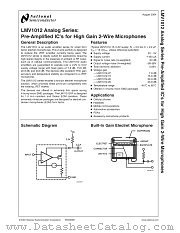 LMV1012UPX-25 datasheet pdf National Semiconductor