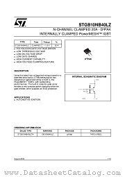 STGB10NB40LZ datasheet pdf ST Microelectronics