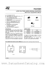 74LX1G04 datasheet pdf ST Microelectronics