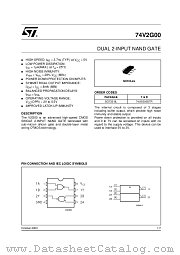 74V2G00 datasheet pdf ST Microelectronics