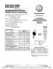 MJE15032 datasheet pdf ON Semiconductor