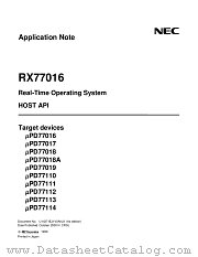 RX77016 datasheet pdf NEC