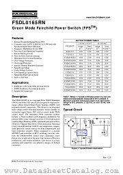 FSDL0165RL datasheet pdf Fairchild Semiconductor