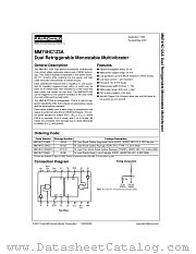 MM74HC123ASJ datasheet pdf Fairchild Semiconductor