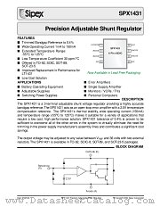 SPX1431S-L/TR datasheet pdf Sipex Corporation
