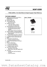 M29F102BB70N1 datasheet pdf ST Microelectronics