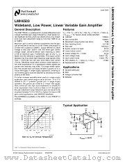 LMH6503MA datasheet pdf National Semiconductor