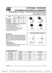 STGB3NB60FDT4 datasheet pdf ST Microelectronics