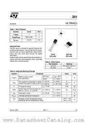 Z0109MN 5AA4 datasheet pdf ST Microelectronics