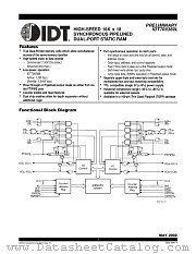 IDT709369L12PF8 datasheet pdf IDT