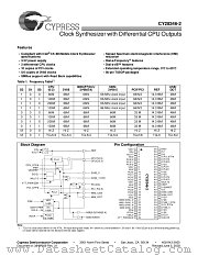 CY28346OC-2 datasheet pdf Cypress