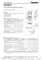 2SC6012 datasheet pdf Panasonic