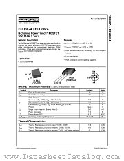 FDU8874 datasheet pdf Fairchild Semiconductor