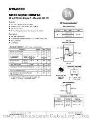 NTS4001NT1G datasheet pdf ON Semiconductor