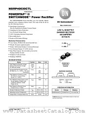 MBRP40030CTL datasheet pdf ON Semiconductor