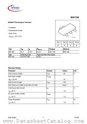 BSP 295 datasheet pdf Infineon