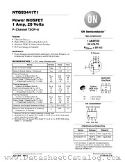 NTGS3441T1G datasheet pdf ON Semiconductor
