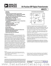 AD5273BRJ10-REEL7 datasheet pdf Analog Devices