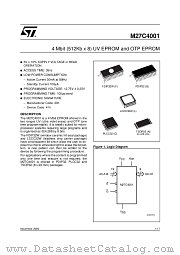 M27C4001-12C1 datasheet pdf ST Microelectronics
