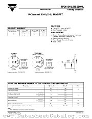 TP0610KL datasheet pdf Vishay